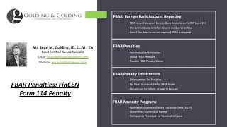 FBAR Penalties  2020 IRS Foreign Bank amp Financial Account Form Penalty FinCEN Form 114 Penalties [upl. by Byrne]