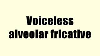 Voiceless alveolar fricative [upl. by Lysander]