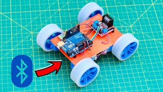 WOW Amazing DIY Bluetooth Robot Car  Control with Your Smartphone [upl. by Maroney]