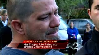 Sinkhole opens under bedroom swallows man [upl. by Ahseyk]