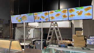 Digital signage player  menu design  Restaurant  Installation  TV Mediatech [upl. by Sommer]