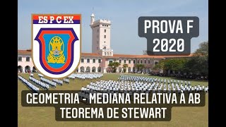 EsPCEx 2020  Mediana relativa à AB  Teorema de Stewart 8F [upl. by Mitinger]