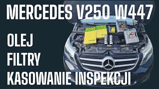 Mercedes V klasa V250  VITO W447  wymiana oleju i filtrów oraz kasowanie inspekcji olejowej [upl. by Croteau]