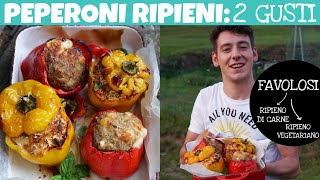 PEPERONI RIPIENI 2 GUSTI STREPITOSI E GOLOSI  ricetta facile e veloce  al forno  Davide Zambelli [upl. by Asaeret]