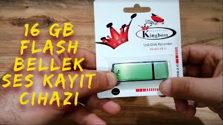 Kingboss Sese Duyarlı Usb Ses Kayıt Cihazı 16 Gb Hafıza kingboss seskayıt bayindirelektronik [upl. by Tate724]