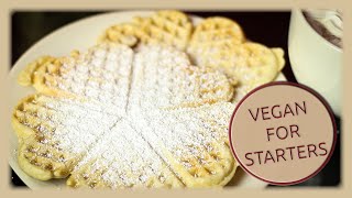 VeganForStarters  Rezept VEGANE WAFFELN  einfach amp schnell [upl. by Leotie89]