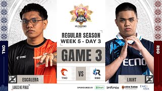 MPL PH S14  W5D3  RSG VS TNC GAME 3 [upl. by Hnahym516]