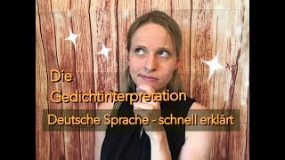 Gedichtinterpretation schreiben  Tipps mit Beispielen [upl. by Bittencourt]