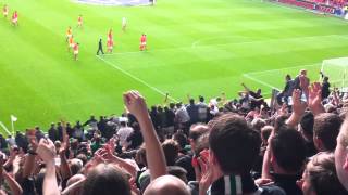 Gladbacher Fans feiern Mike Hanke und den FSV Mainz 05 [upl. by Secnarf]