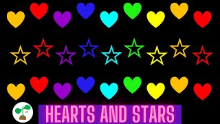 Baby Sensory Video  Hearts and Stars  High Contrast Colours Music and Fun Animation [upl. by Wiencke]