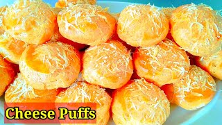 Cheese Puffs Recipe  Appetizers amp Snacks  French Cheese Puffs [upl. by Lydnek]