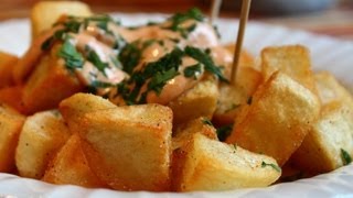 Patatas Bravas  Crispy Potatoes with Spicy Garlic amp Chili Aioli [upl. by Dric775]