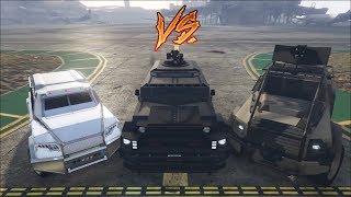 GTA 5  Durability Test Menacer vs Insurgent Nightshark [upl. by Eralc]