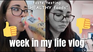 taste testing health food and drinks 🥴 week in my life [upl. by Handy169]