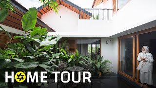 A Beautiful Tropical House With Central Courtyard Home Tour [upl. by Anoj150]