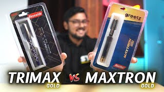 Reynolds Trimax Gold Vs Rorito Maxtron Gold Best Waterproof pen for Students 🔥🔥 [upl. by Telracs450]