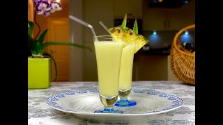 Virgin Pina colada  Nonalcoholic  Pineapple coconut drink [upl. by Per]