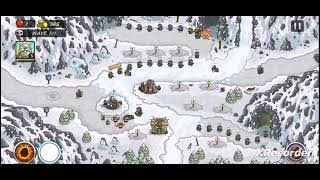 kingdom rush walkthrough  glacial heights iron challenge  casual mode [upl. by Alcott]