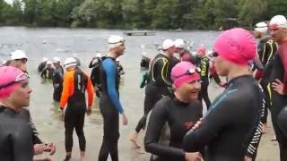 Triathlon International dObernai 2016 1  Benfeld natation [upl. by Nahtaj]