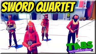 ⚔Sword Quartet⚔ SamuraiTeacherFencerSquire vs Every Unit  TABS Renaissance Update [upl. by Radford872]