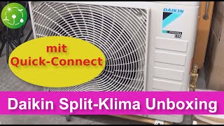 35kW Daikin Sensira SplitKlimaanlage Unboxing mit QuickConnect System [upl. by Eisso]