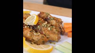 HOW TO MAKE THE BEST LEMON GARLIC WINGS  CHEF CARMEN ATL shorts [upl. by Dviad571]