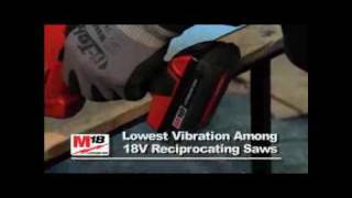 Milwaukee® HACKZALL® M18™ OneHanded Recip Saw 262521 [upl. by Namajneb]