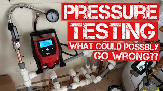 PRESSURE TESTING PLUMBING 1ST FIX PIPEWORKWHAT COULD POSSIBLY GO WRONG [upl. by Ardisj514]