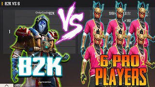 B2K BORN2KILL VS 6 PRO SEASON 2 PLAYERS  ROOM AFTER UPDATE 1VS6 AWM GOD VS HIPHOP PLAYERS [upl. by Panta]