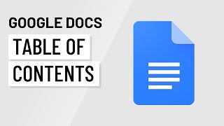 Google Docs Table of Contents [upl. by Nannah516]