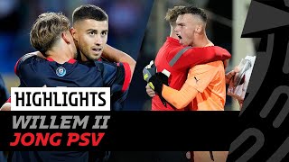 TIELEMANS schiet heerlijk raak ☄ PEERSMAN redt punt ⛔  HIGHLIGHTS Willem II  Jong PSV [upl. by Saidnac]