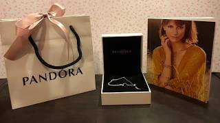 Pandora Sparkling Slider Tennis Bracelet Unboxing Size 1 23cm 9inch [upl. by Froma]