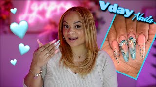 SCULPTED VALENTINES DAY HARD GEL NAILS 💕💖 Builder Gel Nails Tutorial  LGNPro [upl. by Attalanta804]