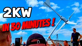 2kW WIND TURBINE INSTALLATION LIVE In 30 minutes [upl. by Yarled]