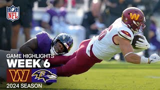 Washington Commanders vs Baltimore Ravens Game Highlights  NFL 2024 Season Week 6 [upl. by Ahsinit]