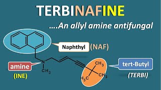 Terbinafine  An allyl amine antifungal agent  Mechanism and uses [upl. by Dara]