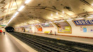 A Walk Through Metro Station Abbesses Montmartre Paris [upl. by Ddat727]