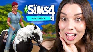 Playing The Sims 4 Horse Ranch part 1 [upl. by Yecies]