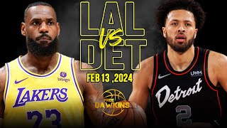 Los Angeles Lakers vs Detroit Pistons Full Game Highlights  February 13 2024  FreeDawkins [upl. by Wehtta]