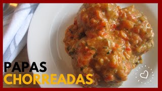 PAPAS CHORREADAS Receta Colombiana Potatoes in sauce  Las mejor receta de papas chorreadas [upl. by Hope]