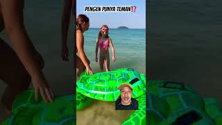 PENGEN PUNYA TEMAN⁉️ family beach vacation summer travel comedy couple music funny [upl. by Lurlene17]