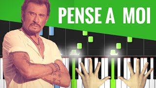 TUTO PIANO  PENSE A MOI  JOHNNY HALLYDAY AVEC METRONOME [upl. by Aryn473]