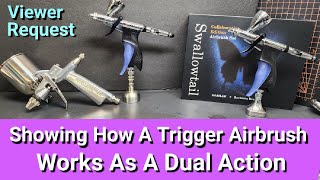 Showing How A Trigger Airbrush Works As A Dual Action Airbrush [upl. by Thatch]