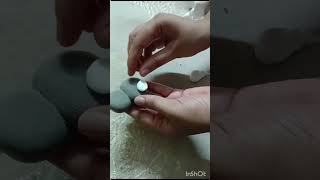 Diy clay charms 🩷 mycutestcraftcollection grey clayart [upl. by Russi]