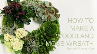 How to Make a Natural Woodland Wreath with Moss on NatureBase Bio Ring [upl. by Laro]