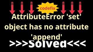 Troubleshooting quotAttributeError int object has no attribute appendquot [upl. by Asset]