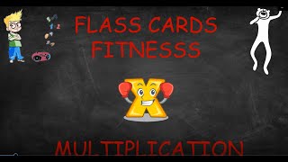 FlLASH CARDS FITNESS  MULTIPLICATION AT HOME KIDS WORKOUT [upl. by Rheingold540]