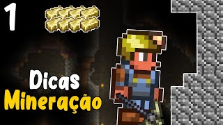 DICAS de MINERAÇÃO  Terraria 143  Dicas para Iniciantes [upl. by Annia]