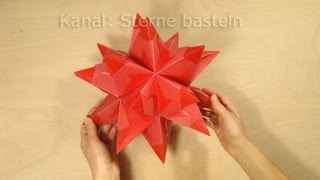 Sterne falten Bascetta Stern basteln  Origami Stern Faltanleitung  DIY Weihnachten [upl. by Trebornhoj]