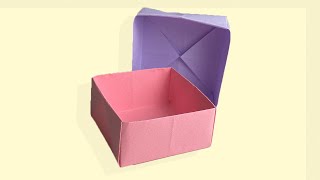 Origami Schachtel falten aus Papier  Bastel Tutorial Box [upl. by Naitsirt]